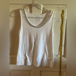 INC white rhinestones cooler Rob tank